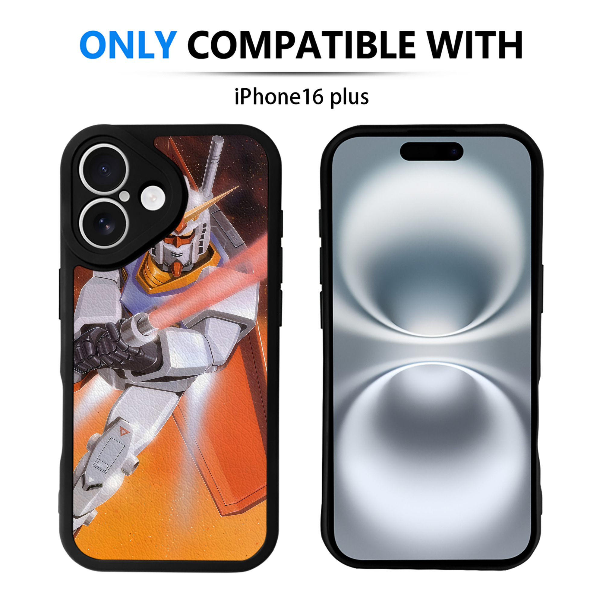 （画像用） 機動戦士ガンダム Mobile Suit Gundam 【iPhone 16シリーズ対応】シリコンスマホケース（レザー調） 材質：シリコン